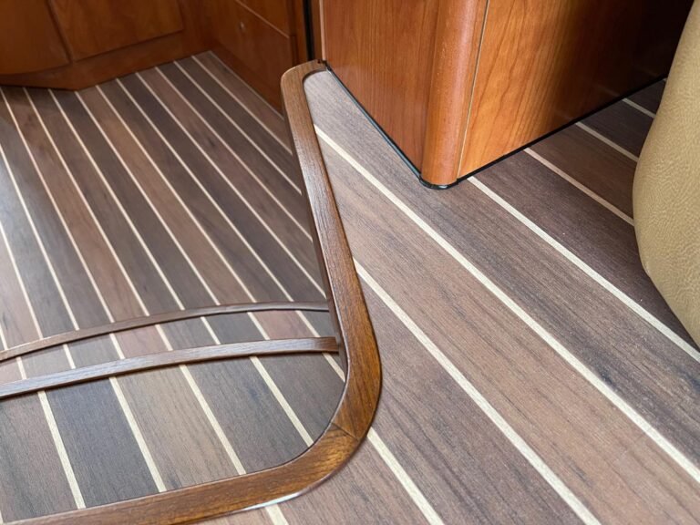 Marine teak and holly flooring by ICA Group